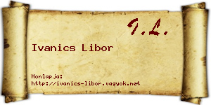 Ivanics Libor névjegykártya
